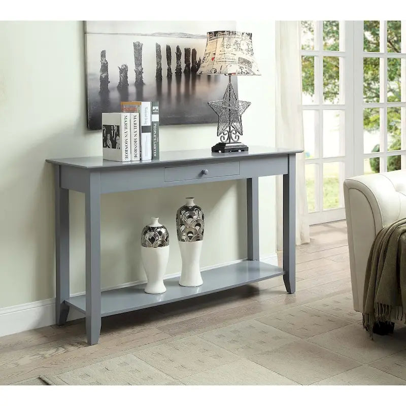 Convenience Concepts American Heritage 1 Drawer Console Table with Shelf