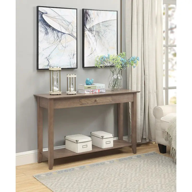 Convenience Concepts American Heritage 1 Drawer Console Table with Shelf