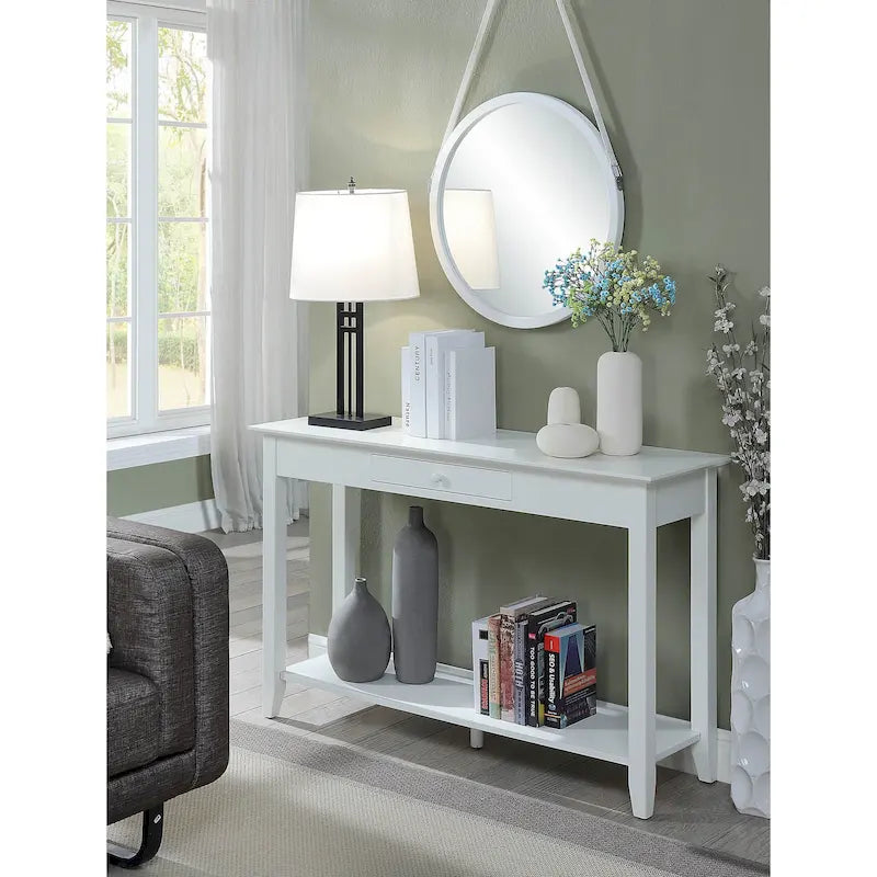 Convenience Concepts American Heritage 1 Drawer Console Table with Shelf