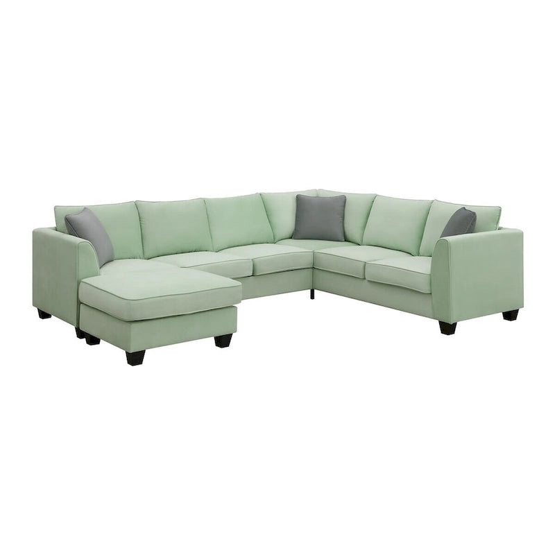 Merax 112*87 Sectional Sofa Couches Living Room Sets 7 Seats Modular Sectional Sofa