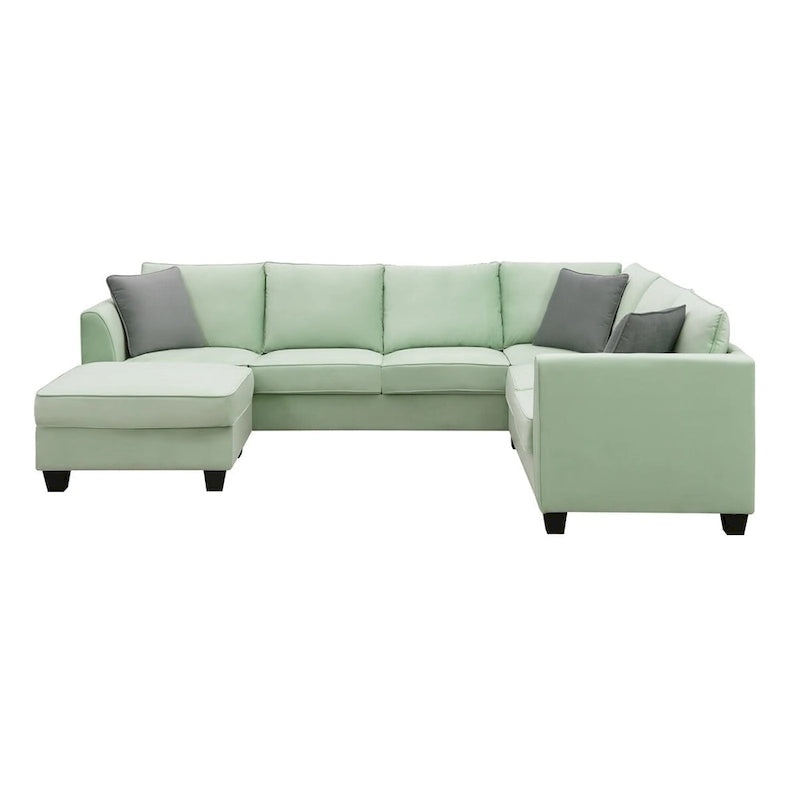 Merax 112*87 Sectional Sofa Couches Living Room Sets 7 Seats Modular Sectional Sofa