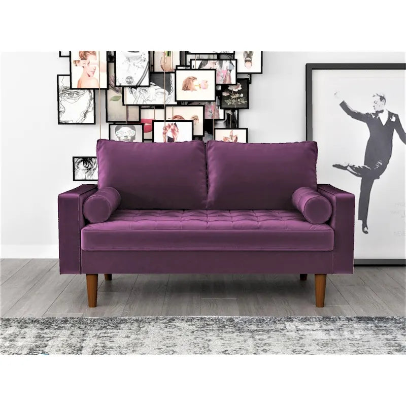 US Pride Lopez Mid-century Loveseat