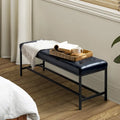 Horst 50 in.W Contemporary Upholstered Bench with Metal Legs by HULALA HOME