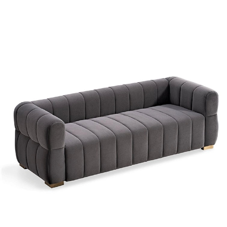 Carlan 89 Velvet Tuxedo Arm Sofa