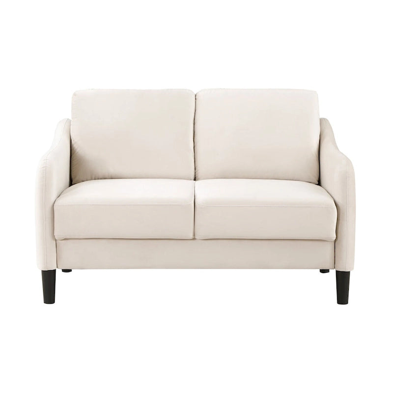 Mid-century Modern Upholstered Velvet Sofa Set with Armchair, Loveseat, 3-Seater Sofa