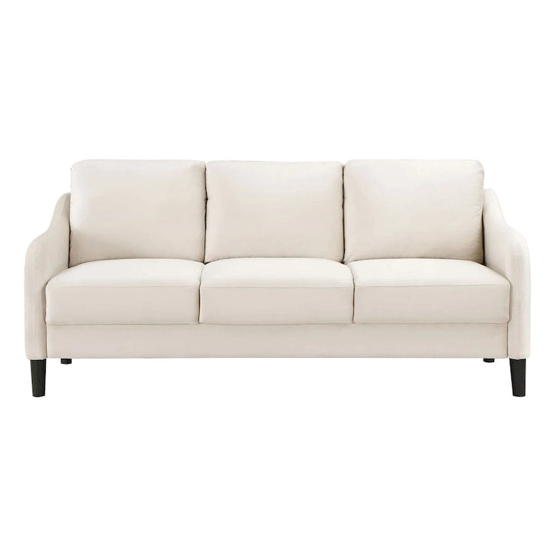Mid-century Modern Upholstered Velvet Sofa Set with Armchair, Loveseat, 3-Seater Sofa