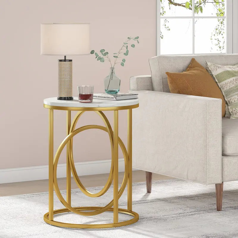 20-in Modern Round End Table