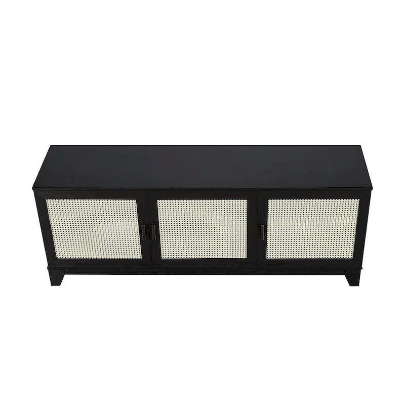 Manhattan Comfort Sheridan 62.99 In. Modern Cane Media Cabinet Console