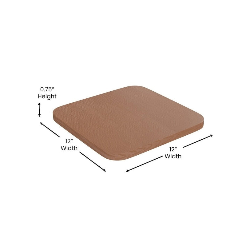 Indoor/Outdoor Backless Bar Stool with Poly Resin Seat