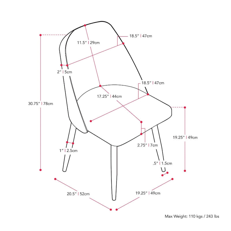 Ayla Velvet Upholstered Dining Chair