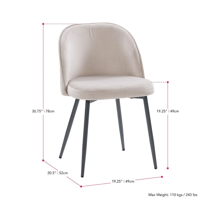 Ayla Velvet Upholstered Dining Chair
