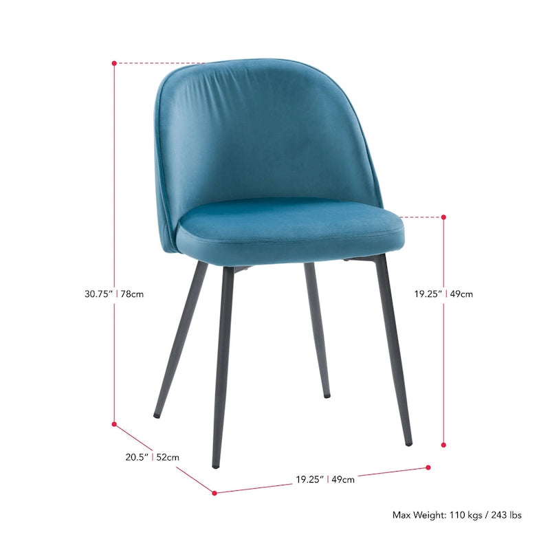 Ayla Velvet Upholstered Dining Chair