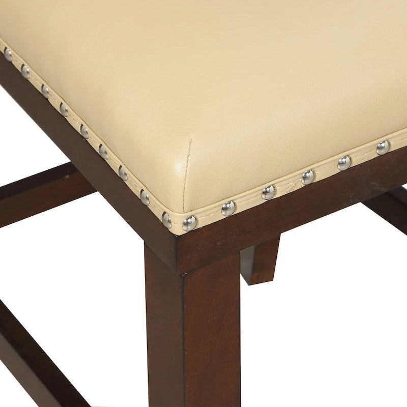 Toledo Wood and Faux Leather Bar Stools (Set of 2) by Greyson Living