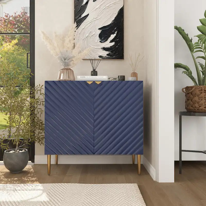 Clihome 2-Door Storage Buffet Sideboard with Adjustable Shelf