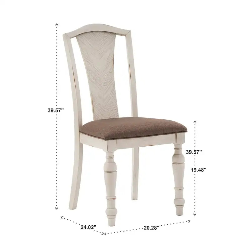 Tournus Dual-tone Solid Rubberwood Round Dining Table Set by iNSPIRE Q Classic