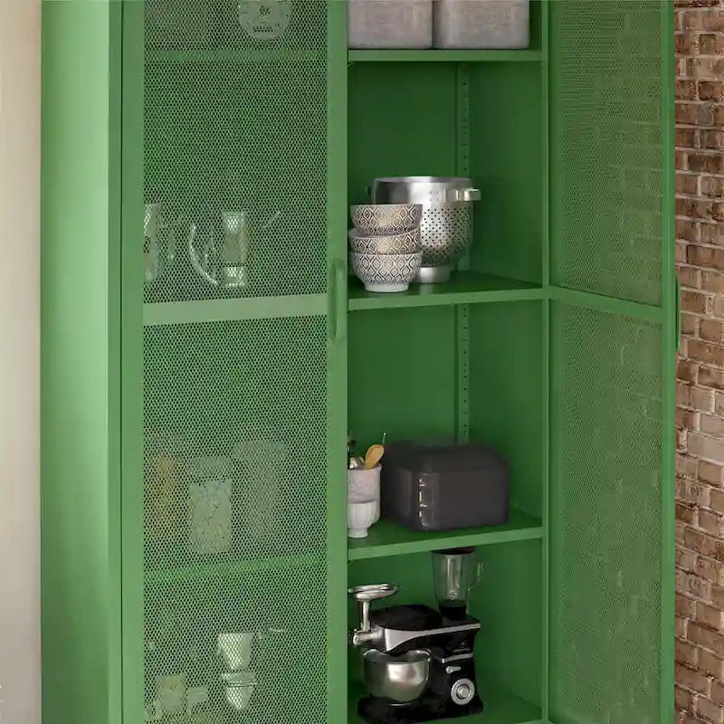 The Novogratz Channing Tall 2 Door Metal Storage Cabinet