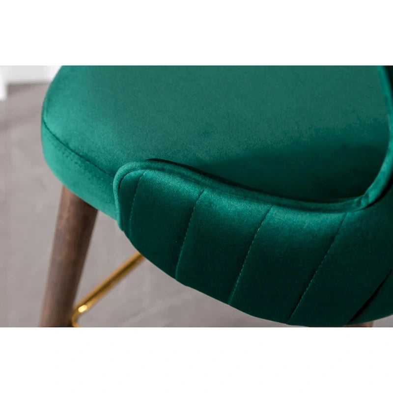 Roundhill Furniture Leland Fabric Upholstered Wingback Bar Stools (Set of 2)