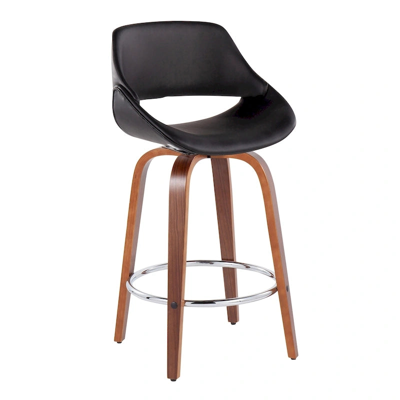 Carson Carrington Svellingen 26 Fixed-Height Counter Stool with Round Chrome Footrest (Set of 2)