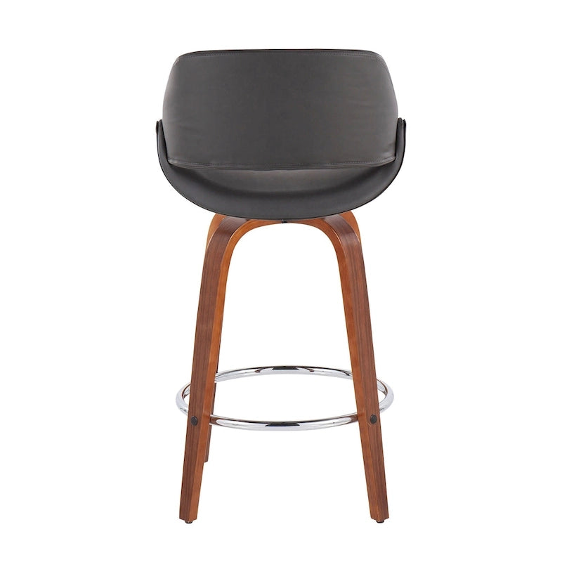 Carson Carrington Svellingen 26 Fixed-Height Counter Stool with Round Chrome Footrest (Set of 2)