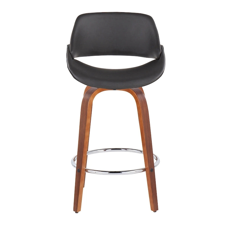 Carson Carrington Svellingen 26 Fixed-Height Counter Stool with Round Chrome Footrest (Set of 2)