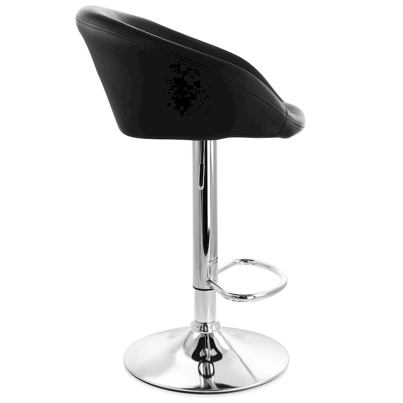 Elama 2 Piece Adjustable Faux Leather Bar Stool - 2 Piece Set
