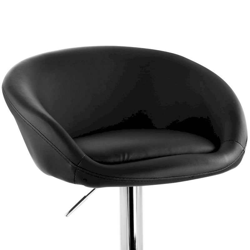Elama 2 Piece Adjustable Faux Leather Bar Stool - 2 Piece Set
