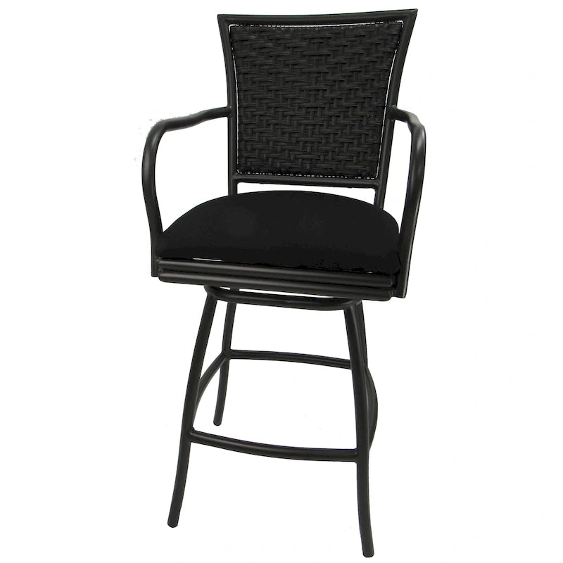 Outdoor Indoor Bar Stool Counter, Extra Tall - Erin Black Frame