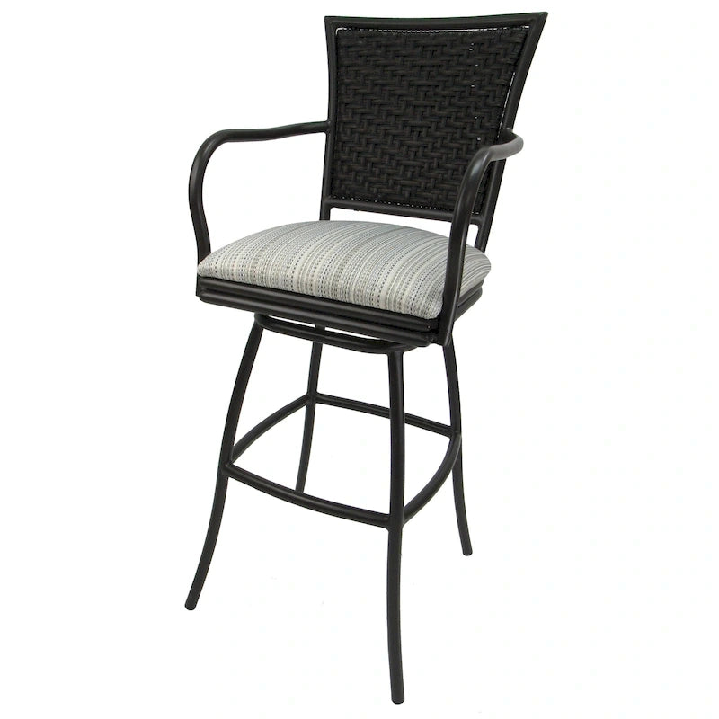 Outdoor Indoor Bar Stool Counter, Extra Tall - Erin Black Frame