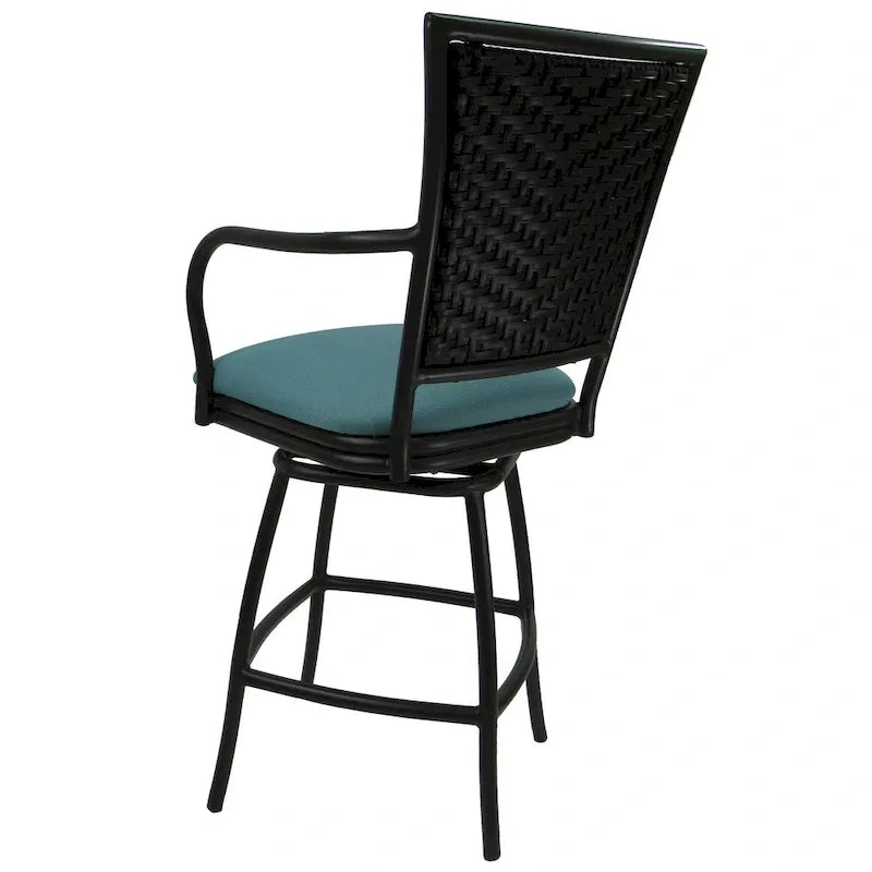Outdoor Indoor Bar Stool Counter, Extra Tall - Erin Black Frame