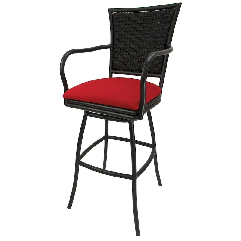 Outdoor Indoor Bar Stool Counter, Extra Tall - Erin Black Frame