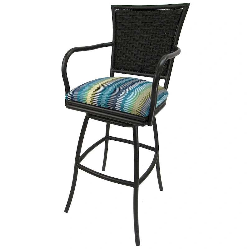 Outdoor Indoor Bar Stool Counter, Extra Tall - Erin Black Frame