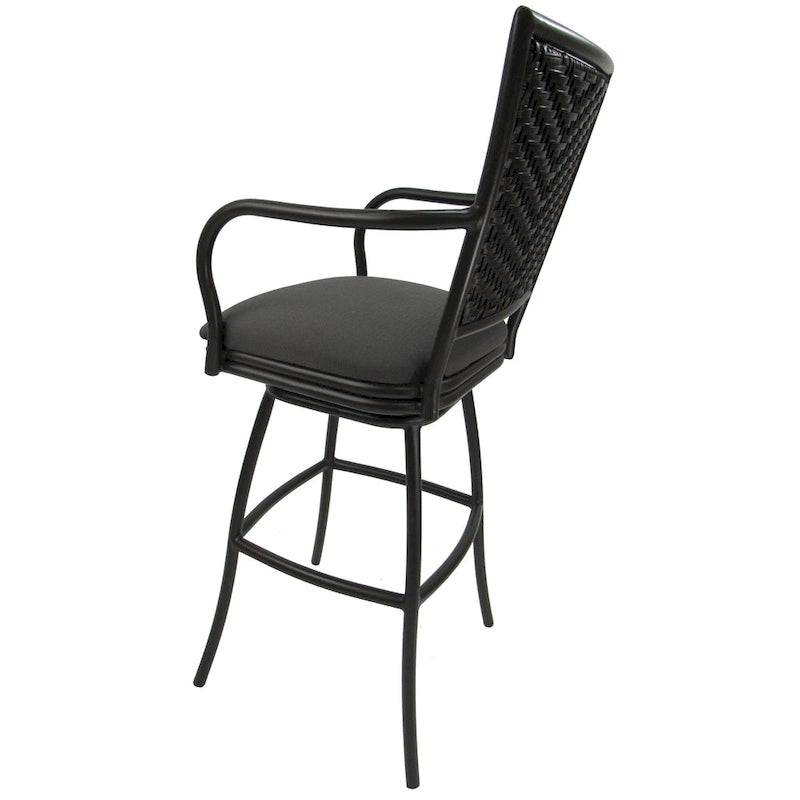 Outdoor Indoor Bar Stool Counter, Extra Tall - Erin Black Frame