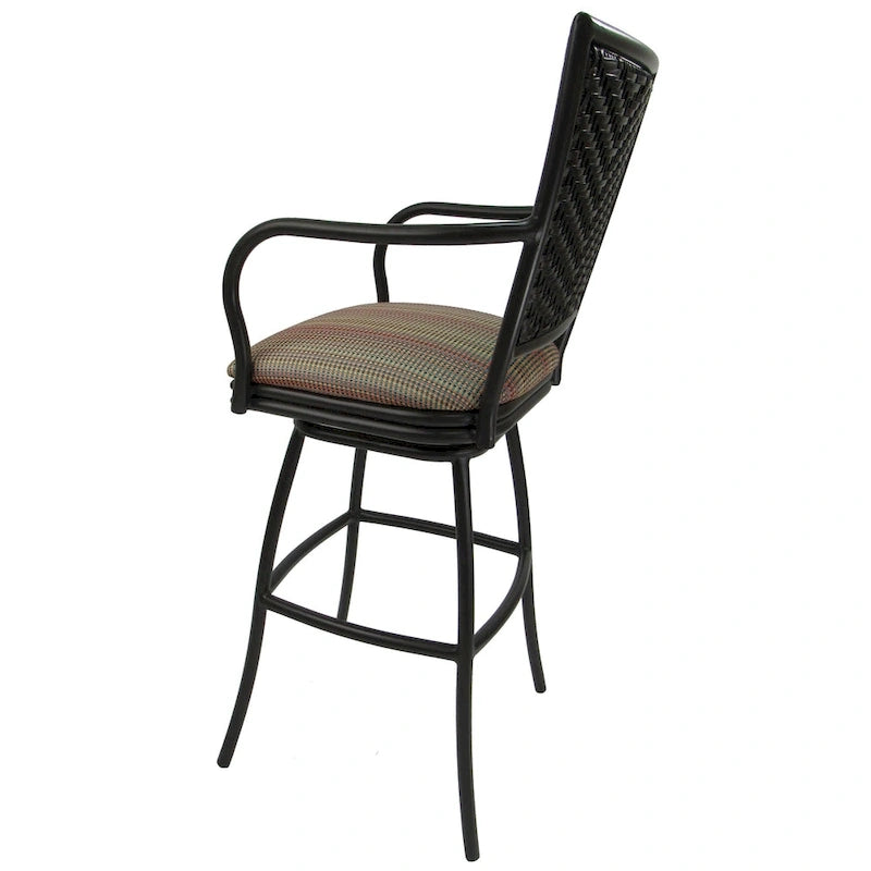 Outdoor Indoor Bar Stool Counter, Extra Tall - Erin Black Frame