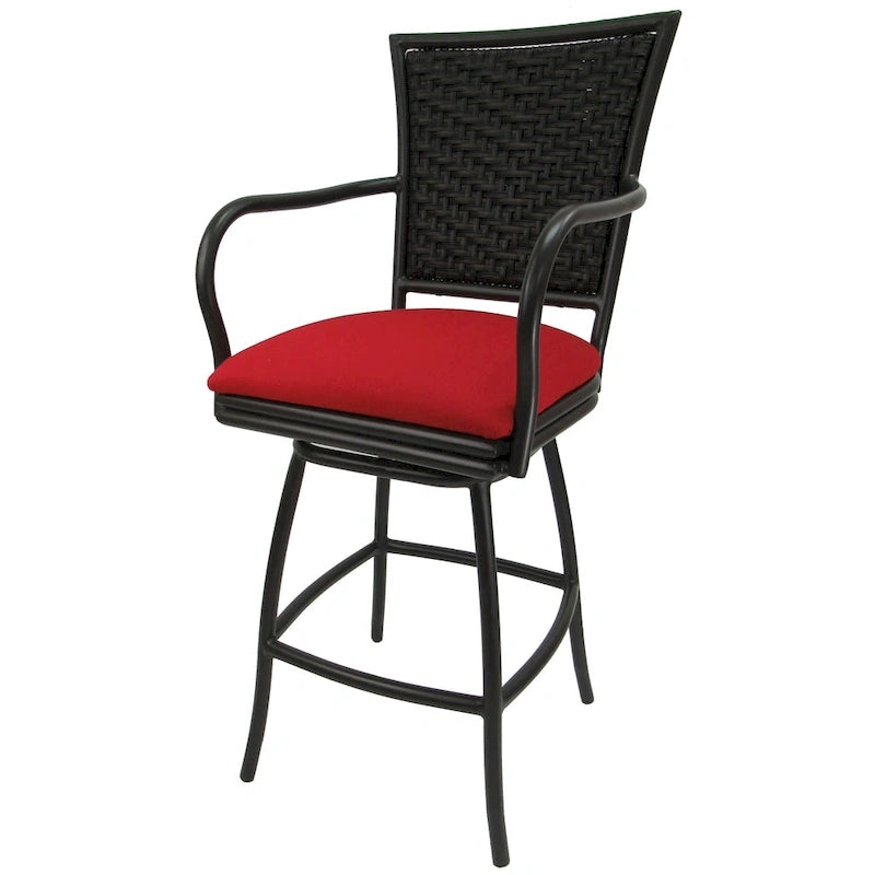 Outdoor Indoor Bar Stool Counter, Extra Tall - Erin Black Frame