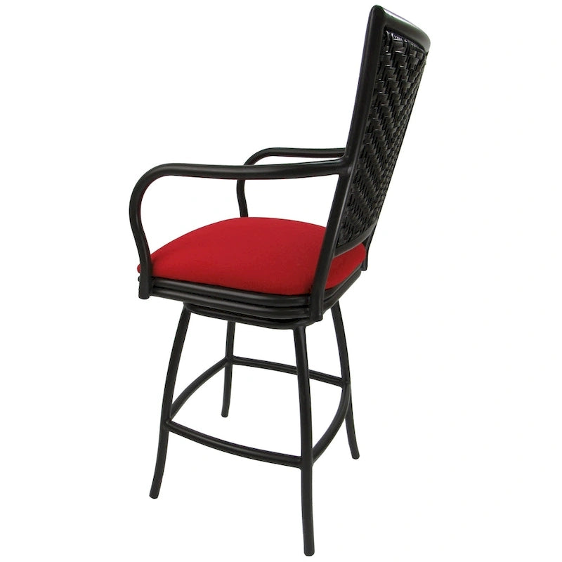Outdoor Indoor Bar Stool Counter, Extra Tall - Erin Black Frame