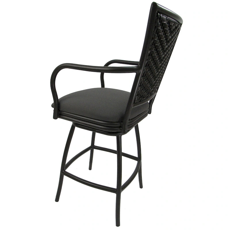 Outdoor Indoor Bar Stool Counter, Extra Tall - Erin Black Frame