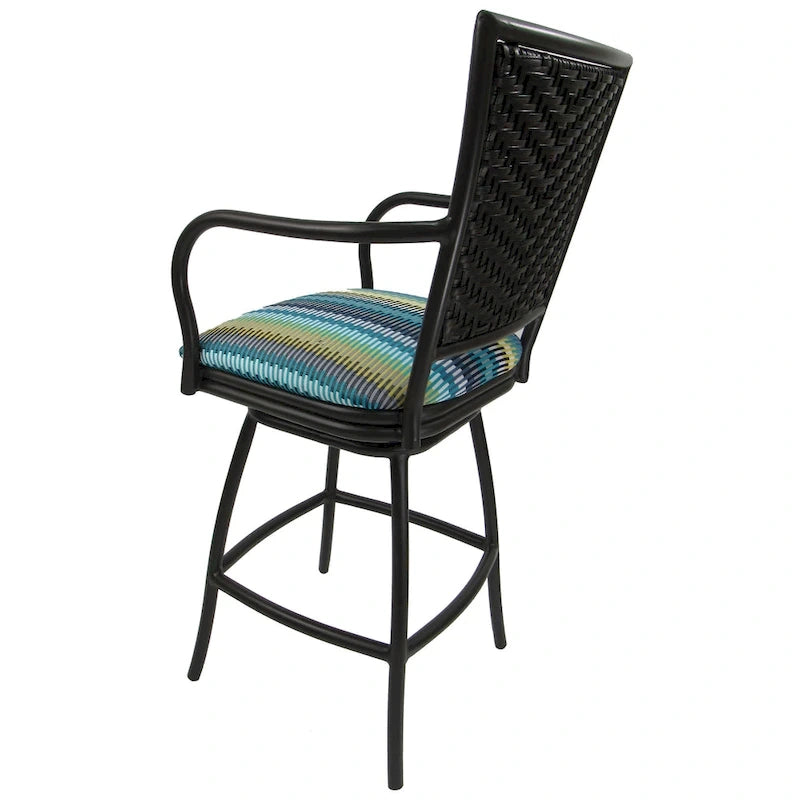 Outdoor Indoor Bar Stool Counter, Extra Tall - Erin Black Frame