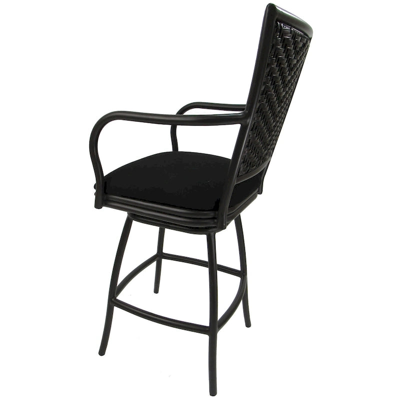 Outdoor Indoor Bar Stool Counter, Extra Tall - Erin Black Frame
