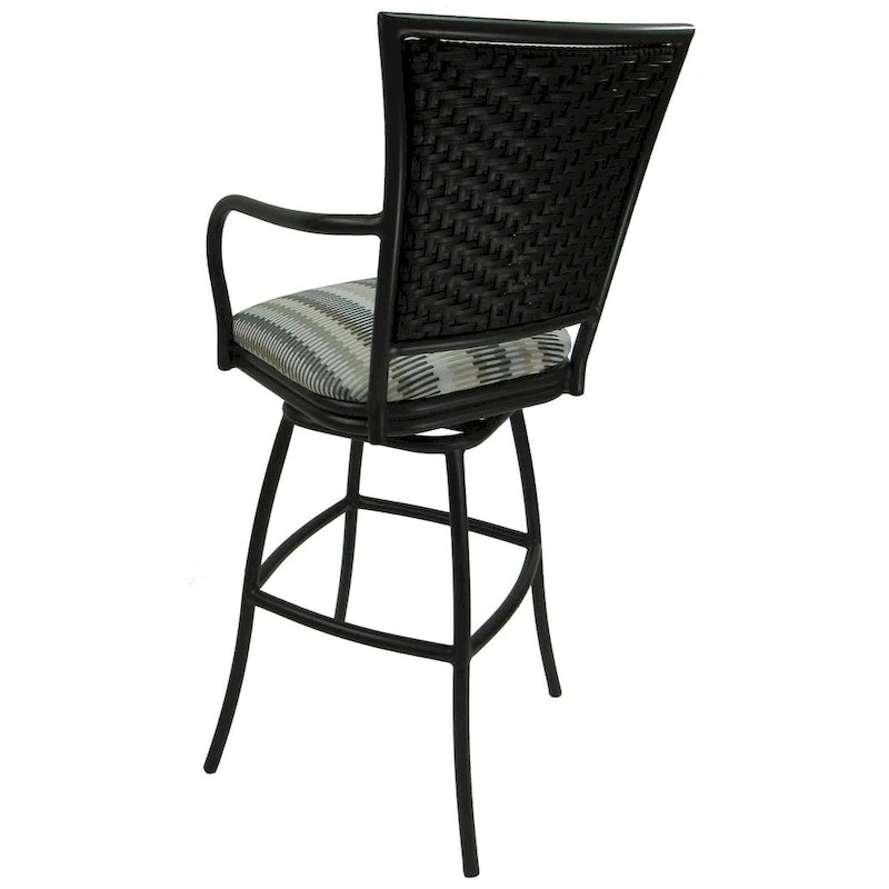 Outdoor Indoor Bar Stool Counter, Extra Tall - Erin Black Frame