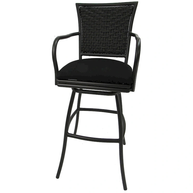 Outdoor Indoor Bar Stool Counter, Extra Tall - Erin Black Frame