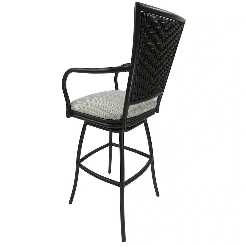 Outdoor Indoor Bar Stool Counter, Extra Tall - Erin Black Frame