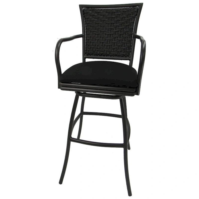 Outdoor Indoor Bar Stool Counter, Extra Tall - Erin Black Frame