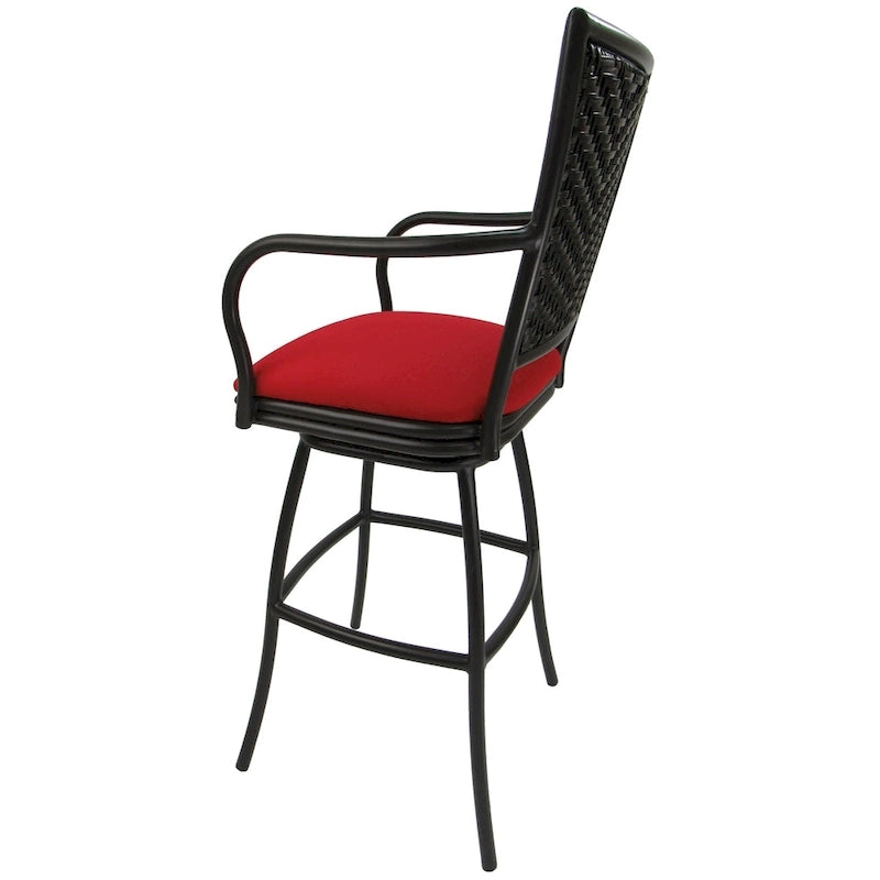 Outdoor Indoor Bar Stool Counter, Extra Tall - Erin Black Frame