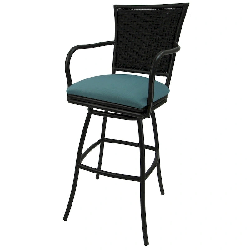 Outdoor Indoor Bar Stool Counter, Extra Tall - Erin Black Frame