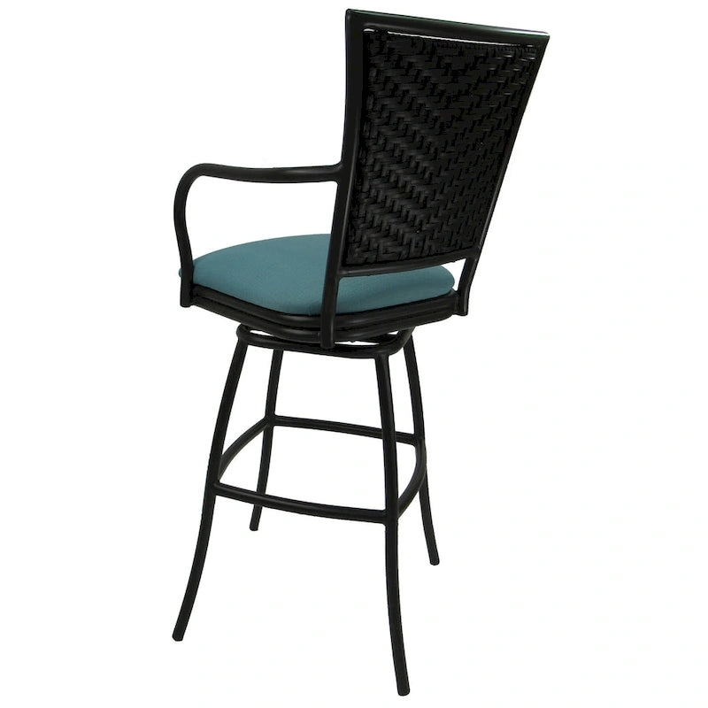 Outdoor Indoor Bar Stool Counter, Extra Tall - Erin Black Frame