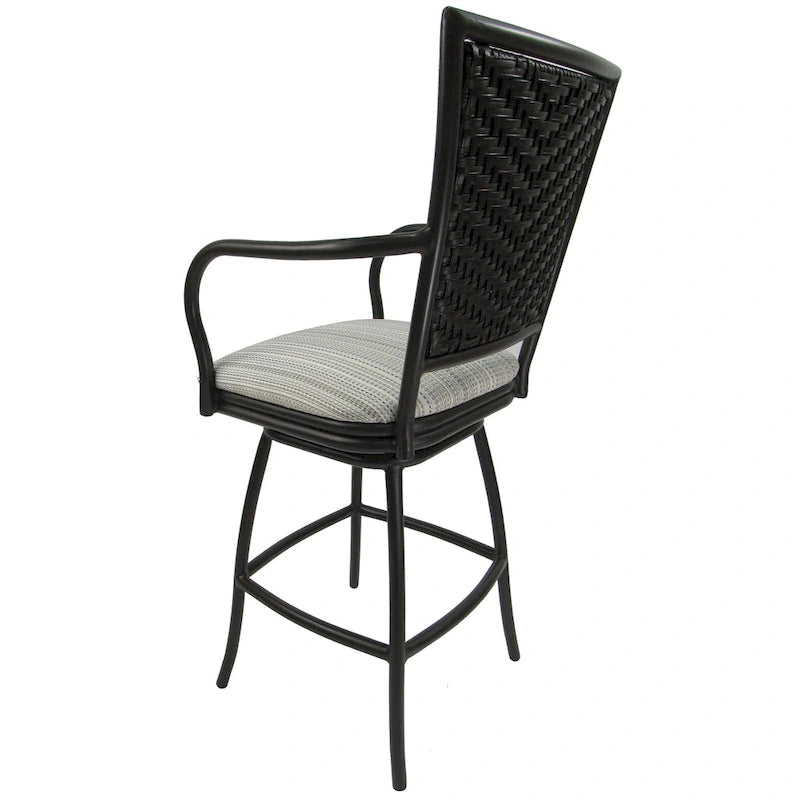 Outdoor Indoor Bar Stool Counter, Extra Tall - Erin Black Frame