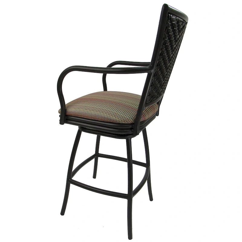 Outdoor Indoor Bar Stool Counter, Extra Tall - Erin Black Frame