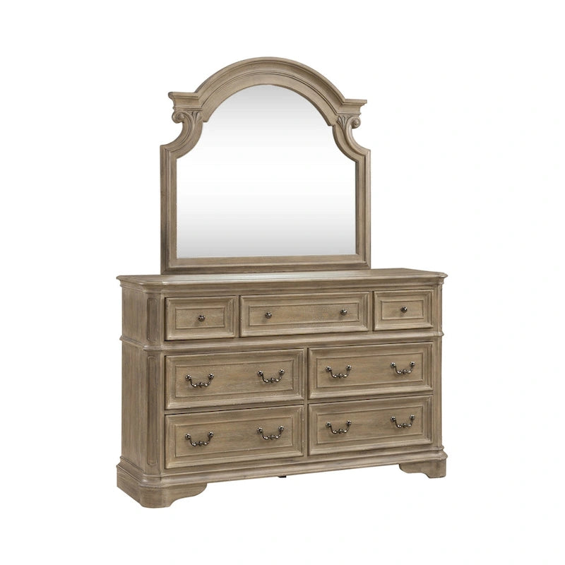 Magnolia Manor Oak Dresser & Mirror Bedroom Set- 2 Finish Options