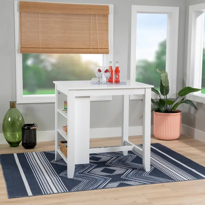 Catron White Counter Height Space Saving Table