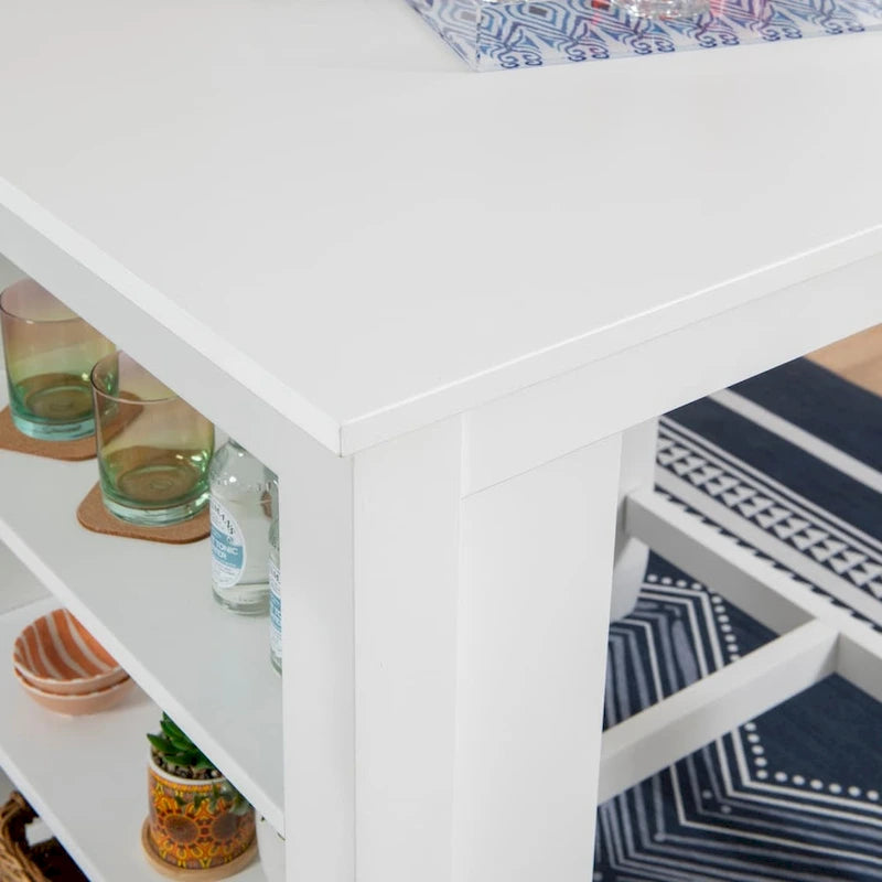 Catron White Counter Height Space Saving Table